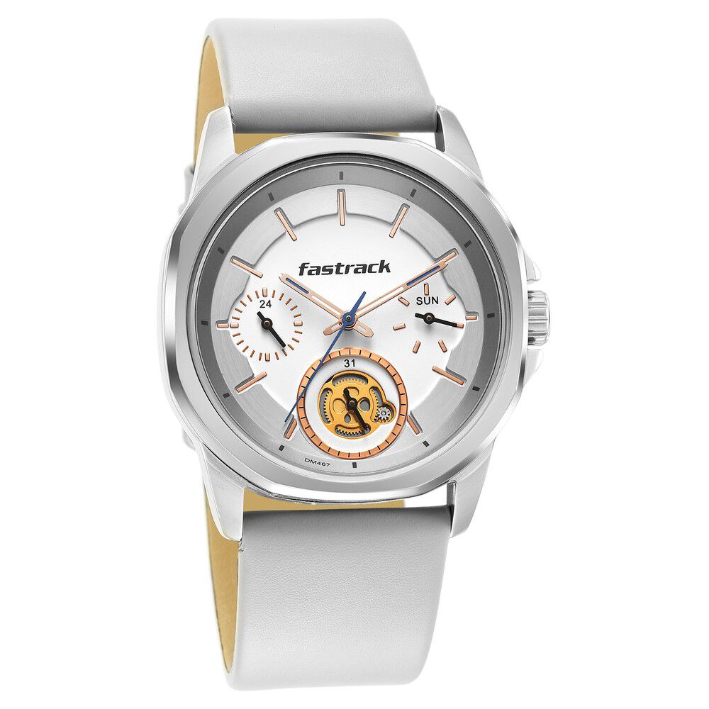 Fastrack white dial analog watch for guys online