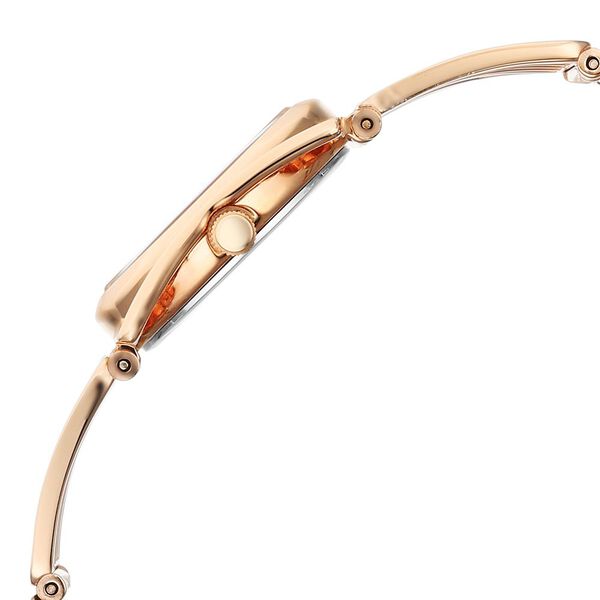 Titan Raga Ethereal Quartz Analog White Mother Of Pearl Dial Rose Gold Stainless Steel Strap Watch For Women - image number 5