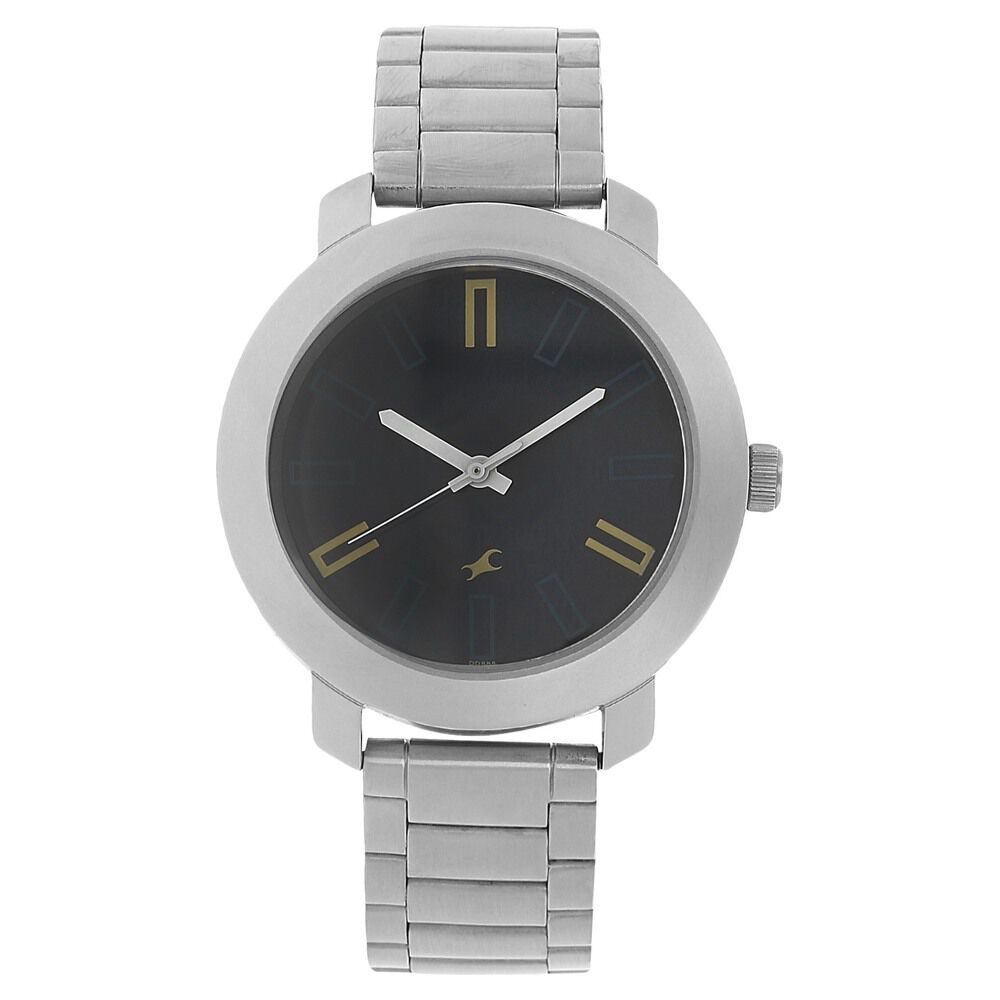 Buy Online Fastrack Quartz Analog Blue Dial Stainless Steel Strap