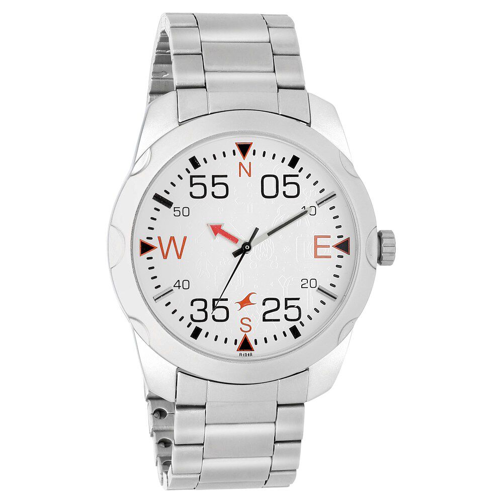 Buy Online Fastrack Road Trip Quartz Analog White Dial Stainless