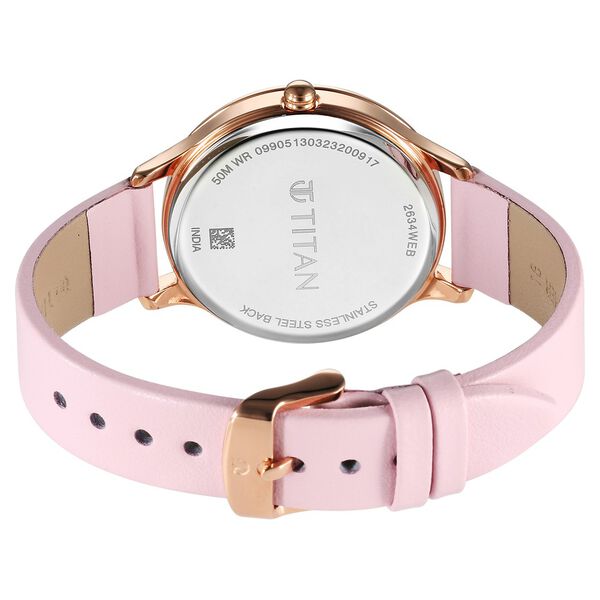Titan Purple Glam It Up Pink Dial Analog with Date Strap Watch for Women - image number 4