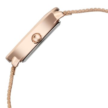 Vyb Runway By Fastrack Quartz Analog Rose Gold Dial Rose Gold Stainless Steel Strap Watch For Girls