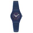SF Quartz Analog Silver Dial Plastic Strap Watch for Women
