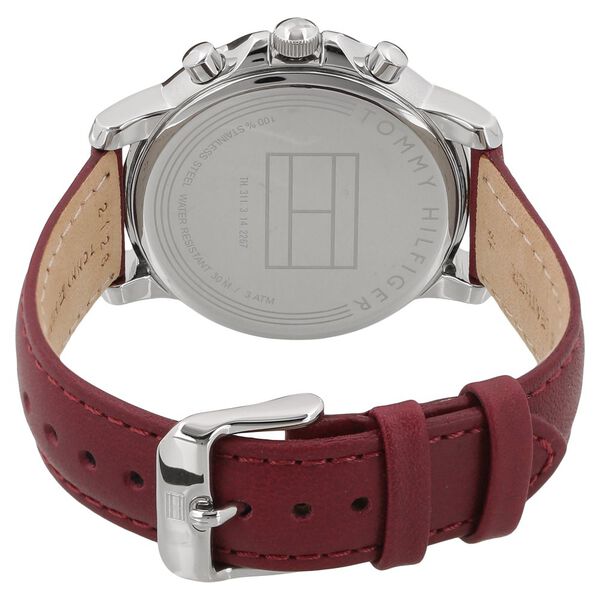 Tommy Hilfiger Quartz Multifunction White Dial Leather Strap Watch for Women - image number 3
