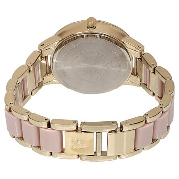 Anne Klein Quartz Analog Beige Dial Bimetal Strap Watch for Women