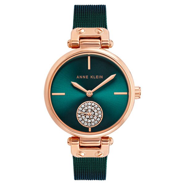 Anne Klein Quartz Analog Teal Dial Green Metal Strap Watch For Women - image number 0