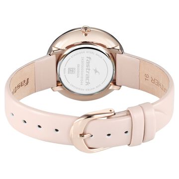 Fastrack Younique Quartz Analog Mother Of Pearl Dial LeatherStrap Watch For Girls