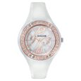SF Quartz Analog White Dial Plastic Strap Watch for Women