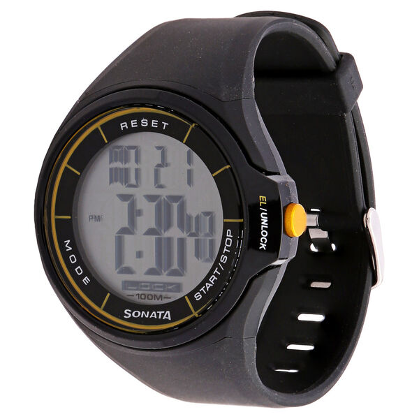 SF Digital Dial Black Plastic Strap Watch for Men - image number 1
