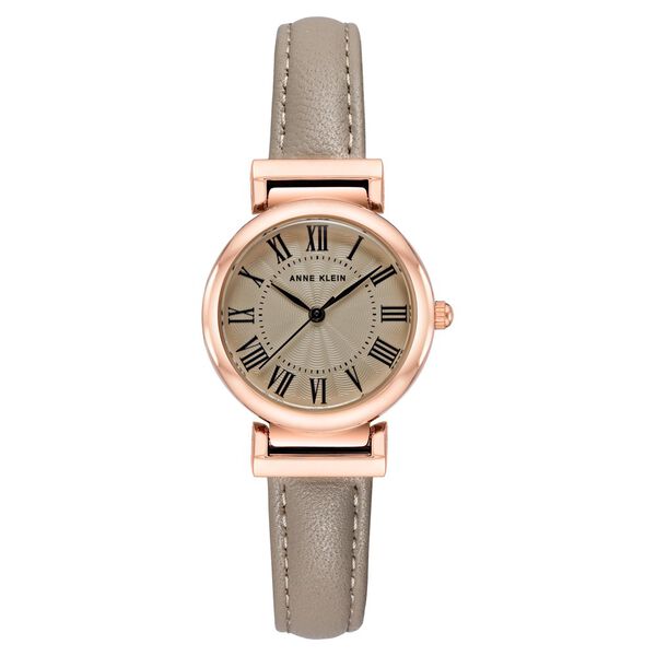 Anne Klein Quartz Analog Brown Dial Leather Strap Watch for Women - image number 0