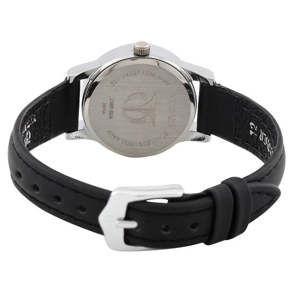 Titan Karishma Silver Dial Analog with Date Leather Strap Watch for Women - image number 2