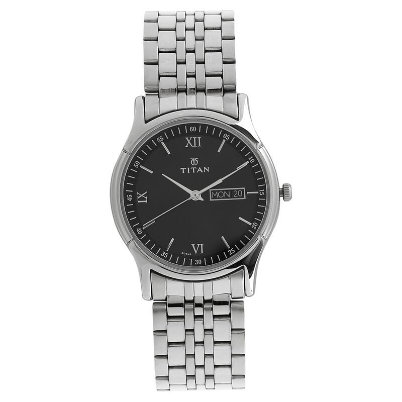 Titan Men's Multifunction Karishma: Two-Tone Steel Elegance Watch