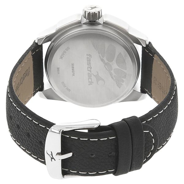 Buy Online Fastrack Quartz Multifunction Black Dial Leather Strap Watch ...