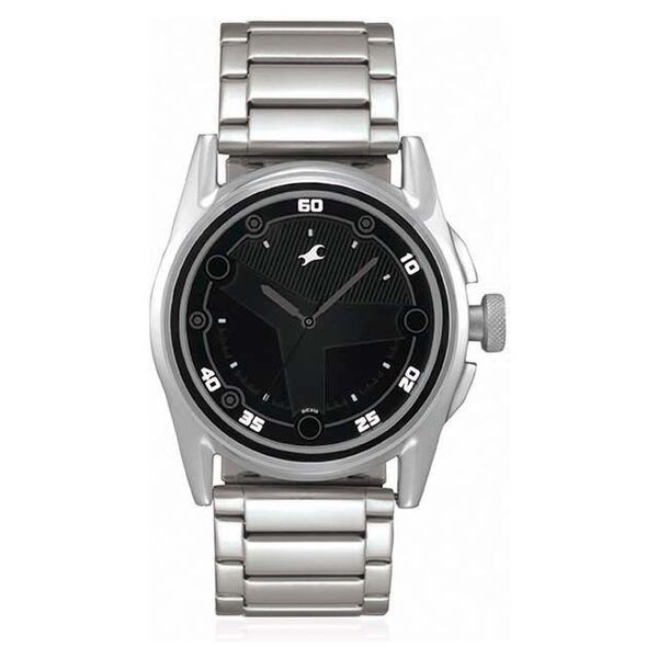 Fastrack Quartz Analog Black Dial Stainless Steel Strap Watch for Guys - image number 0