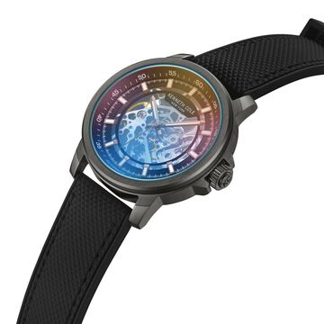 Kenneth Cole Automatic Grey Dial With Grey Stainless Steel & Silicone Strap Watch For Men