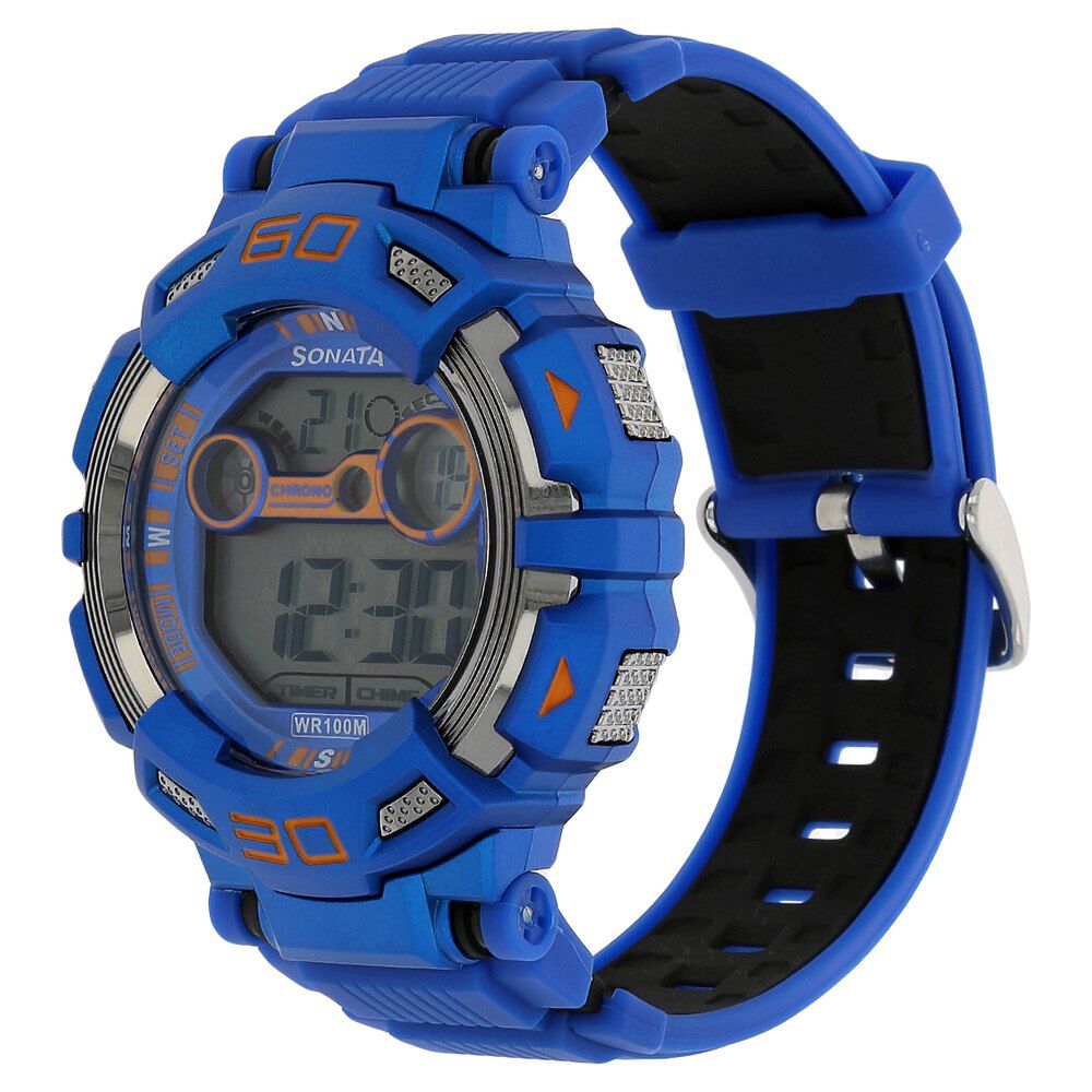 Buy Online SF Digital Dial Plastic Strap Watch for Men 77009pp04j p Titan