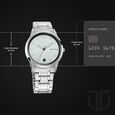 Titan Quartz Analog with Date White Dial Stainless Steel Strap Watch for Men - image number 2