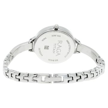 Titan Raga Viva Blue Dial Analog with Date Metal Strap Watch for Women