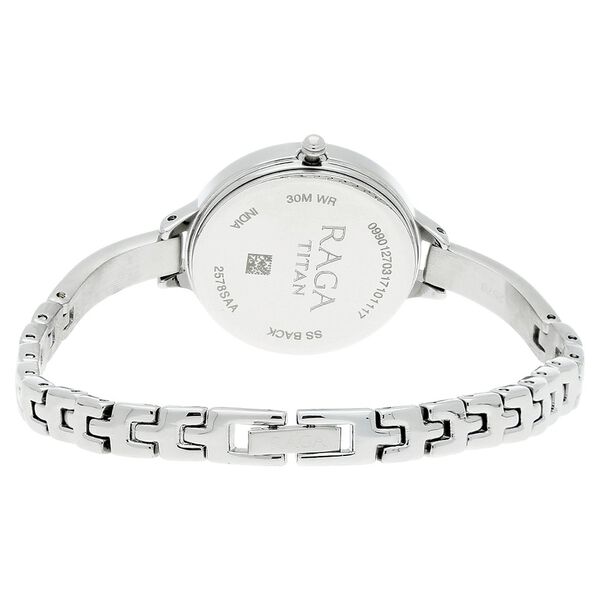 Titan Raga Viva Blue Dial Analog with Date Metal Strap Watch for Women - image number 3
