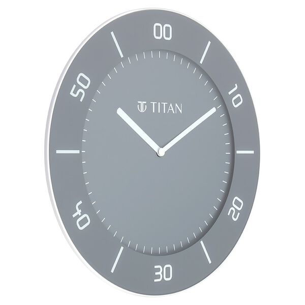 Titan Grey Slim Wall Clock - 30 cm x 30 cm (Medium) - image number 2