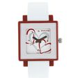 SF Quartz Analog Black Dial Plastic Strap Watch for Women