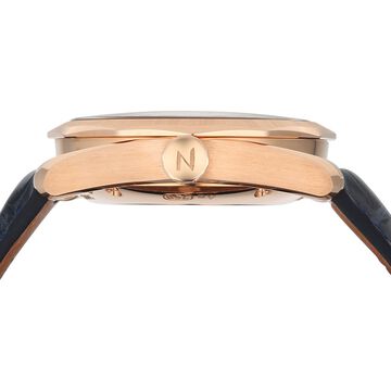 Titan Nebula Genesis 18 KT Gold Automatic Bicolour Dial Leather Strap Watch For Men