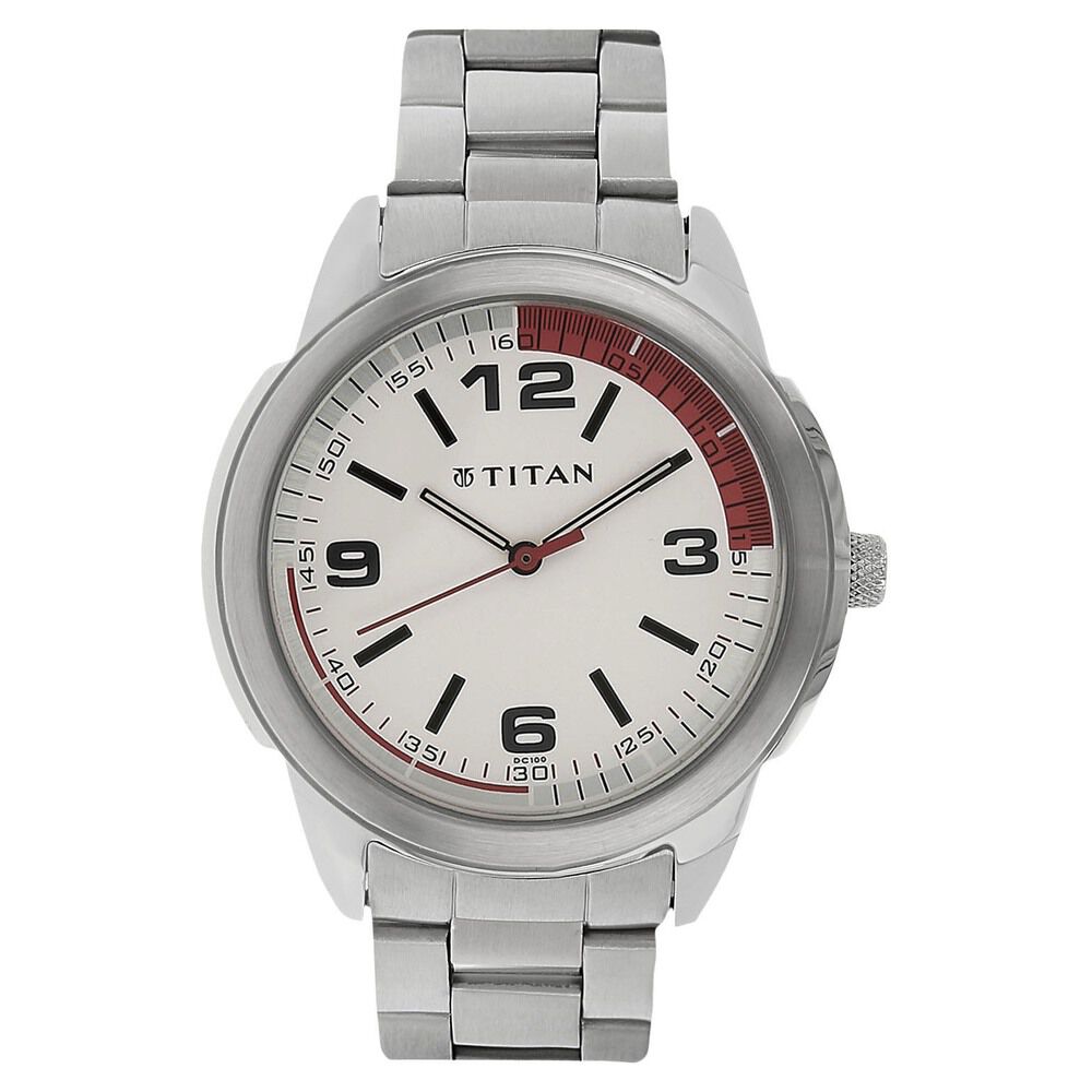 Buy Online Titan Quartz Analog Silver Dial Stainless Steel Strap Watch for Men nj1585sm01c Titan
