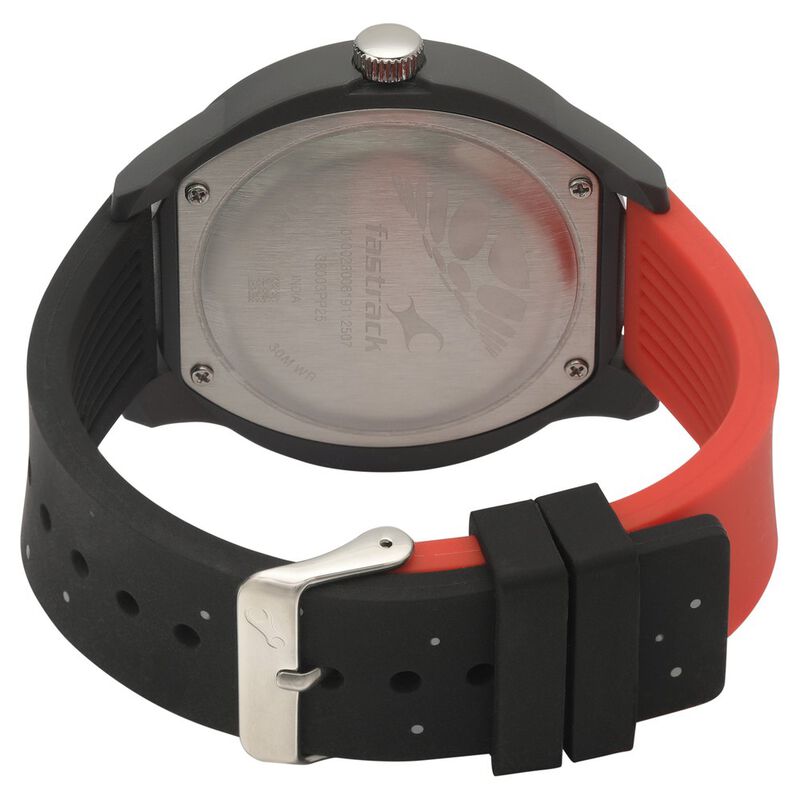 Fastrack Space Rover Quartz Analog Black Dial Silicone Strap Unisex Watch - image number 4