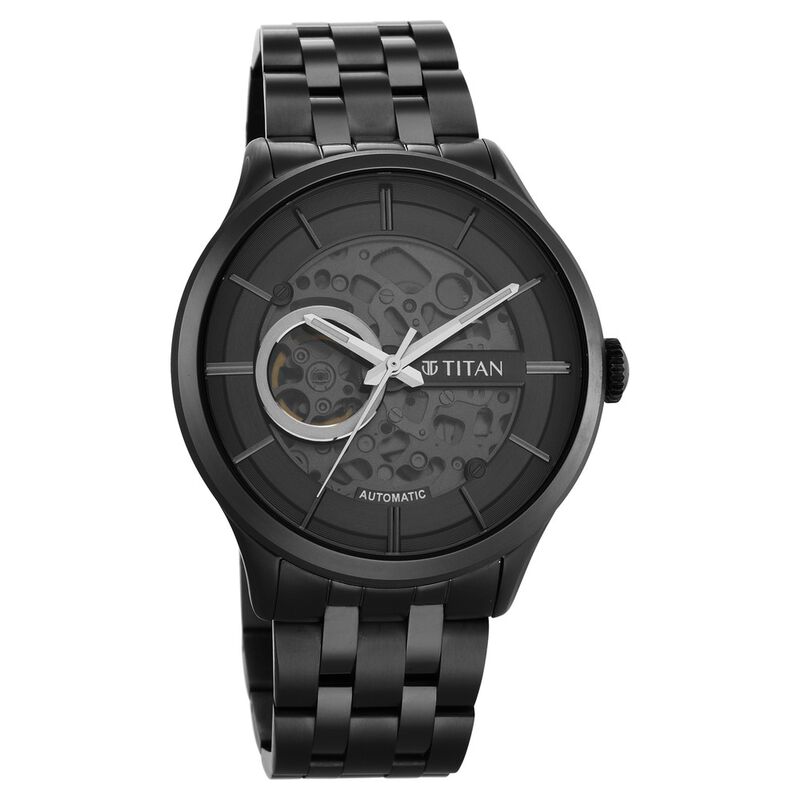 Titan Metal Mechanicals Grey Dial Automatic Stainless Steel Strap watch for Men - image number 0