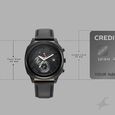 Fastrack Kronos Guys Chronograph Watch With Date Black Dial & Black Leather Strap - image number 3