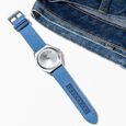 Sonata Poze Quartz Analog Black Dial Black Denim Leather Strap Watch For Men