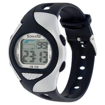 SF Digital Grey Dial Plastic Strap Unisex Watch