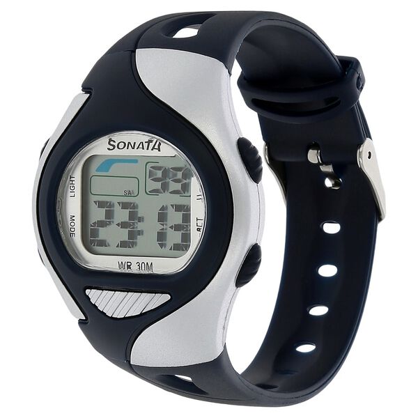 SF Digital Grey Dial Plastic Strap Unisex Watch - image number 1