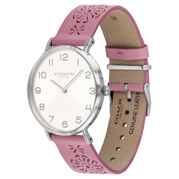 Coach Quartz Analog Champagne Dial Leather Strap Watch for Women - image number 1
