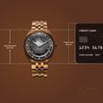 Titan Stellar Cupola Automatic Analog with Sun Moon Phase and Gray Dial IP Bronze Stainless Steel Strap Watch for Men - image number 3