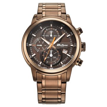 Titan Octane Primal Quartz Chronograph Brown Dial Brown Stainless Steel Strap Watch For Men