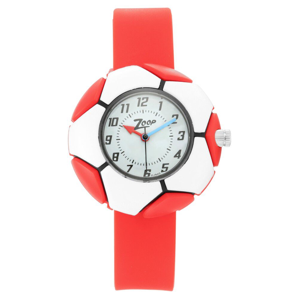 Buy Online Zoop By Titan Quartz Analog White Dial PU Strap Watch