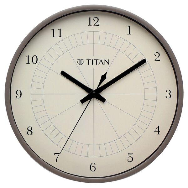 Titan Classic Wall Clock Quartz Analog Grey Dial Wall Clock - image number 1