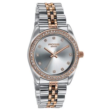 Sonata Poze Quartz Analog Silver Dial Two Toned Colour Stainless Steel Strap Watch For Women