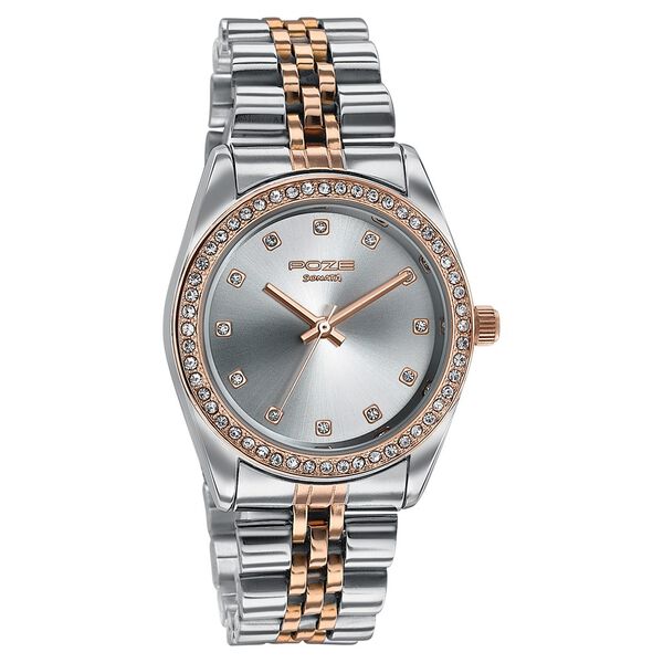 Sonata Poze Quartz Analog Silver Dial Two Toned Colour Stainless Steel Strap Watch For Women - image number 1