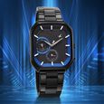 Fastrack Groove Multifunction Anthracite Dial Metal Strap Guy's Watch with Lume indices
