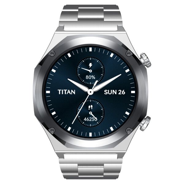 Titan Maestro Premium Metal Smartwatch with All SS construction, SingleSync BT Calling, Functional Crown - image number 0