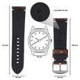 24 mm Brown Genuine Leather Straps for Men - image number 1