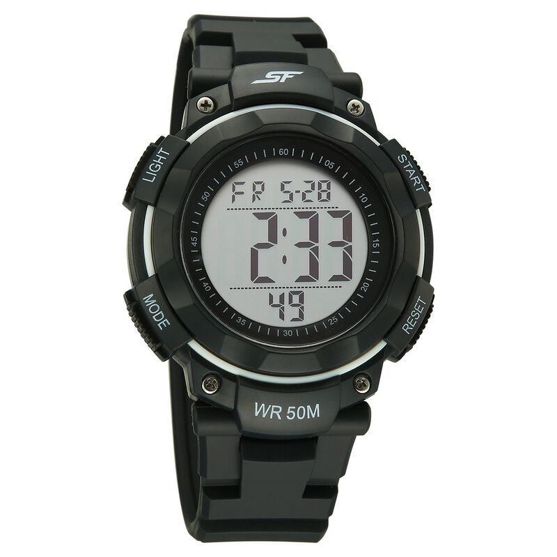 SF Digitals Digital Dial Black Strap Watch For Men