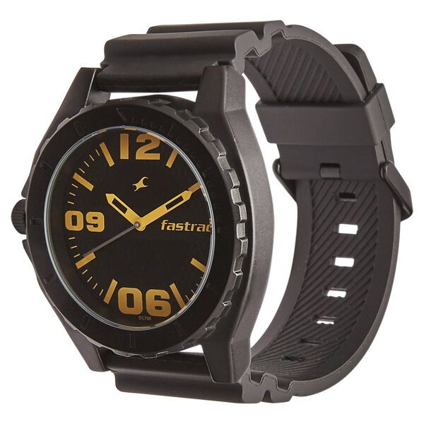Fastrack Quartz Analog Black Dial Plastic Strap Watch for Guys - image number 1