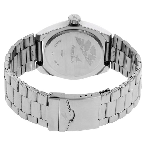 Fastrack Checkmate Quartz Analog Yellow Dial Stainless Steel Strap Watch for Guys - image number 3