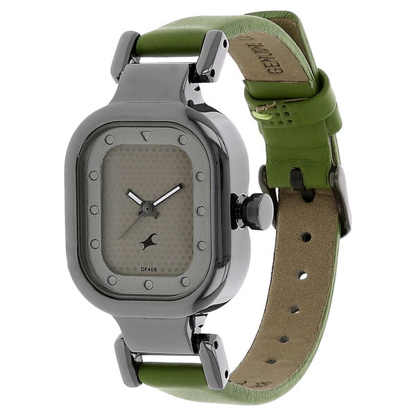 Fastrack Motorheads Quartz Analog Grey Dial Leather Strap Watch for Girls - image number 1