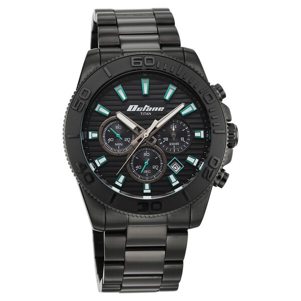 Octane Fashion Accendo Chronograph with Knurled Bezel & Lume Hands for Men - image number 1