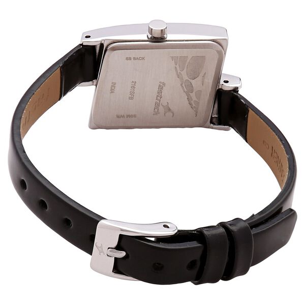 Fastrack Quartz Analog Black Dial Leather Strap Watch for Girls - image number 2