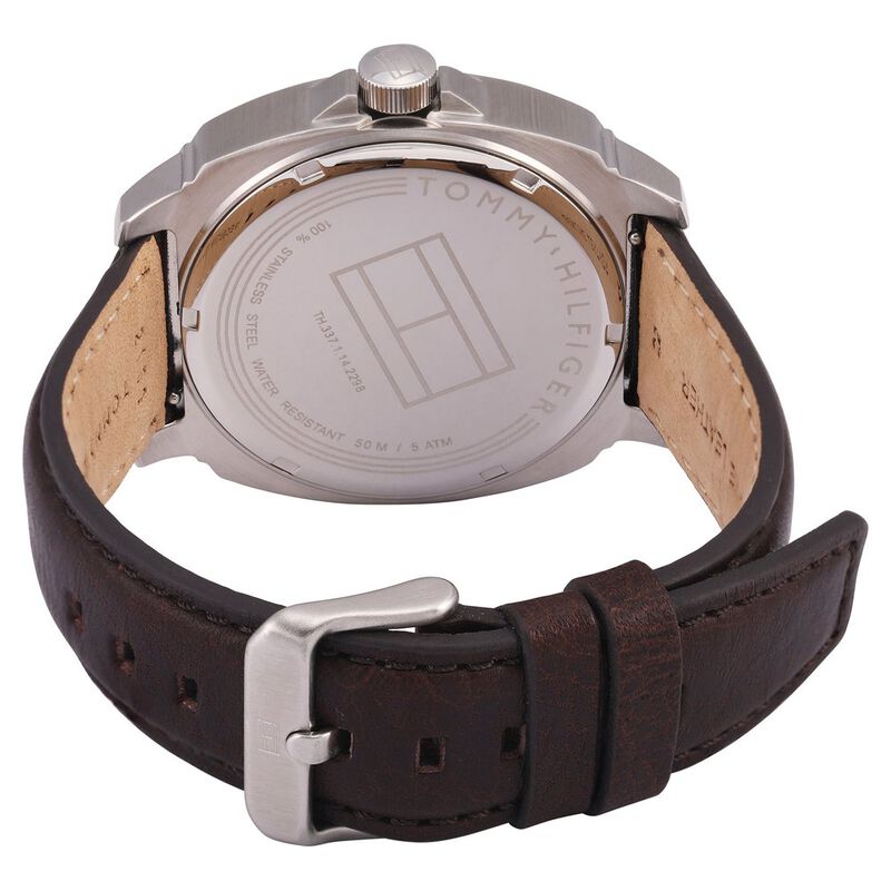 Tommy Hilfiger Quartz Analog with Date White Dial Silicone Strap Watch for Men - image number 4